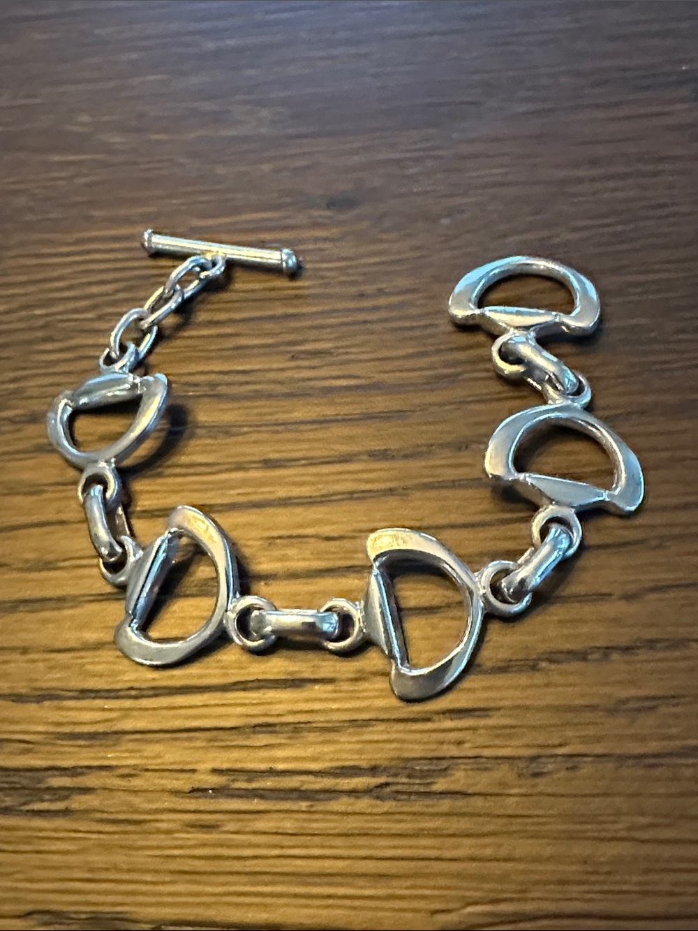 Vintage Charles Albert heavy equine bracelet sterling silver